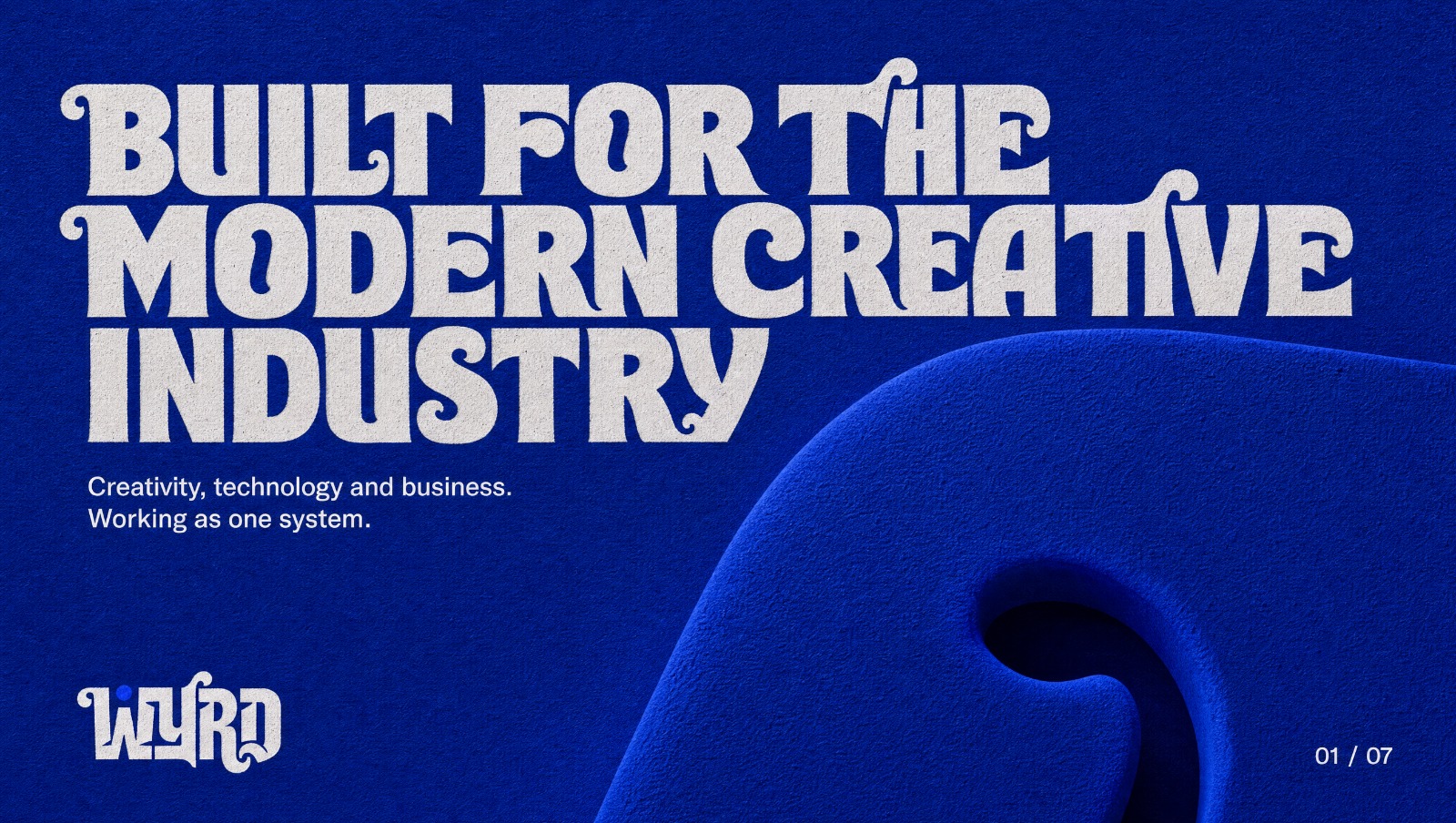 Built for the modern creative industry Creativity, technology and business. Working as one system.